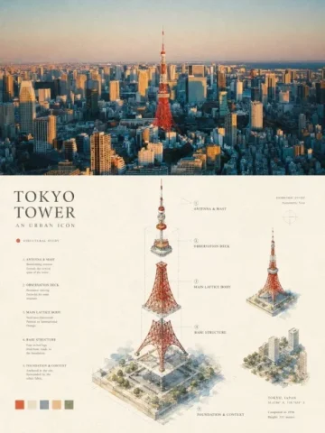 Watercolor Isometric Deconstruction Poster — GPT Image 2.5 AI Prompt: Process similarly: Please transform each photo I upload into an independent hig...