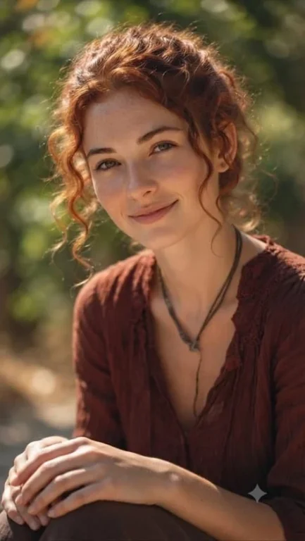 Warm Auburn Curl Portraits