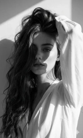 Monochrome High-Fashion Veiled Face — Nano Banana 2 AI Prompt: Use The Uploaded Image Of The Woman As Strict Facial Reference And Physical Feat...