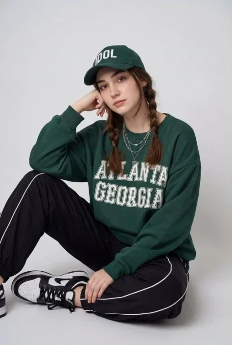 Collegiate Streetwear Studio Seated Portrait