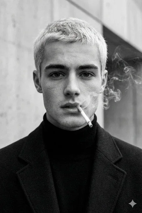 Monochrome Cigarette Menswear Editorial