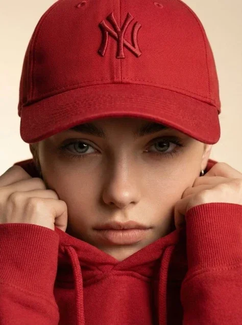 Red Cap Hoodie Extreme Crop