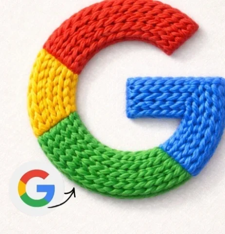 Knitted Wool Instagram Logo — Nano Banana 2 AI Prompt: Instagram logo made from thick knitted wool yarn, handcrafted textile design, so...