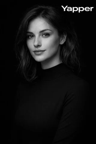 Single-Key Monochrome Studio Portrait — Nano Banana 2 AI Prompt: { "prompt": "High-contrast monochromatic studio portrait of a European woman aro...