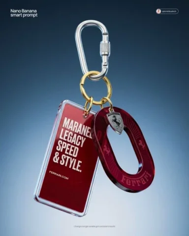 Limited Streetwear Keychain CGI Product Shot — Nano Banana 2 AI Prompt: [BRAND NAME] Act as a High-End CGI Product Photographer and 3D Render Artist spe...
