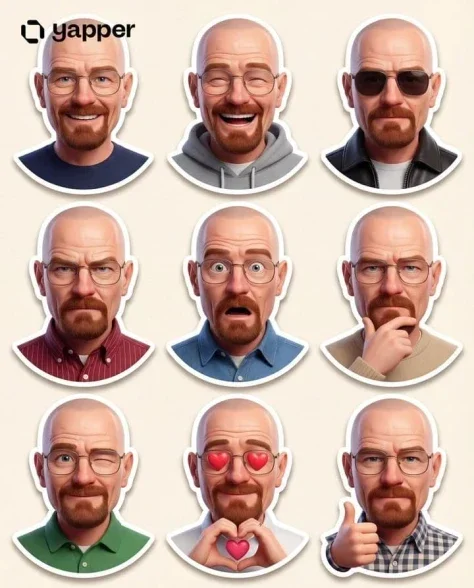Pixar Portrait Sticker Set