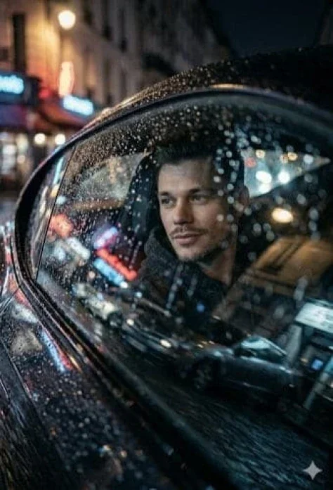 Rainy Car Window Portrait