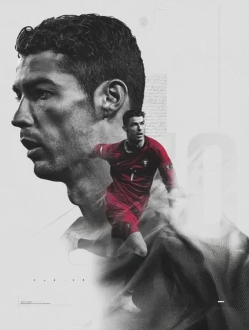 Football Player Double Exposure Poster — Nano Banana 2 AI Prompt: A dramatic double exposure portrait of a professional football player, large sid...