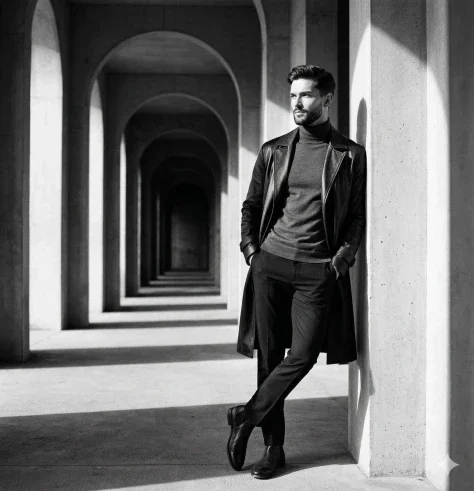 Black-and-White Colonnade Fashion Spec