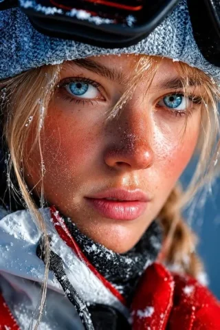 Winter Ski Close-Up — Nano Banana 2 AI Prompt: Using the uploaded photo as the only face reference, create an ultra-realistic c...