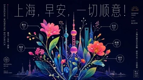 Neon Botanical Atlas — Nano Banana 2 AI Prompt: Dense graphics with clear order; text, annotations, and botanical line drawings...