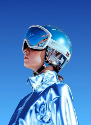 Cyberpunk Portrait — Nano Banana 2 AI Prompt: Photorealistic sci-fi portrait, young woman in left-facing side profile, dressed...