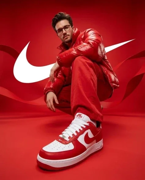 Nike Red Streetwear Sneaker Campaign