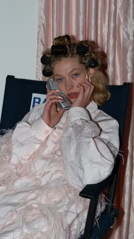 Pink Satin Glamour Phone Call