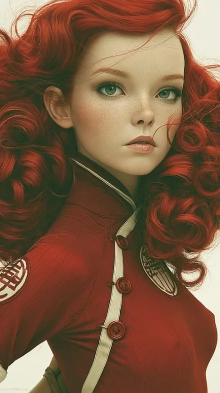 Hyperreal Redhead Supermodel Portrait