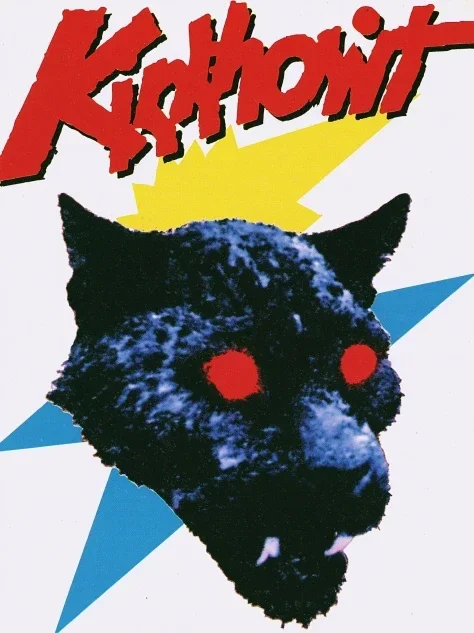80s Monochrome Panther Poster
