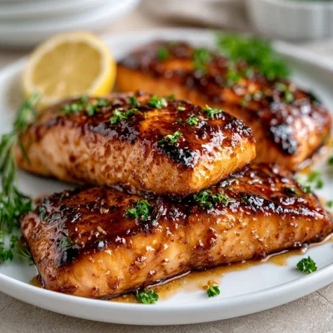 Caramelized Brown Sugar Salmon Fillets