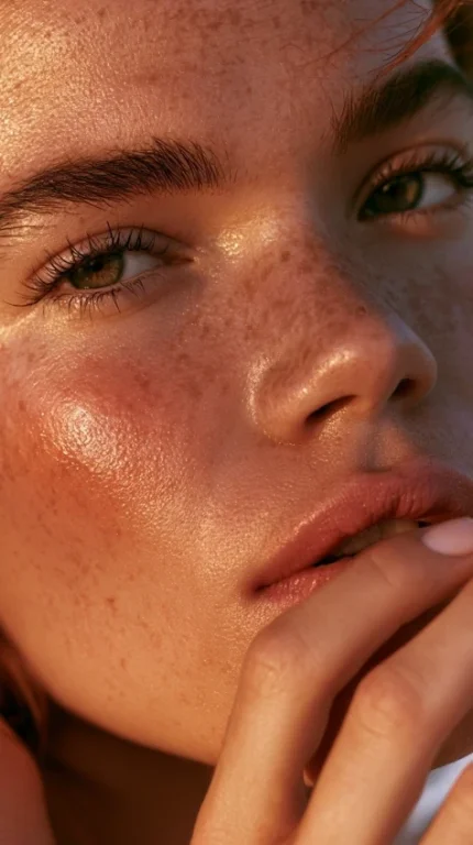 Freckled Glow Beauty Close-Up