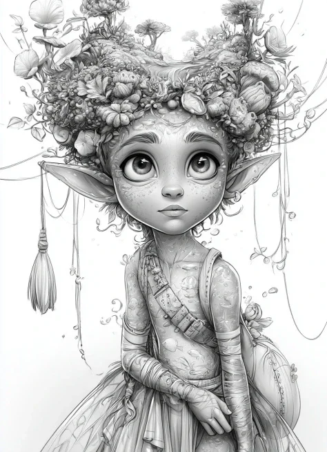 Water Elf Coloring Page