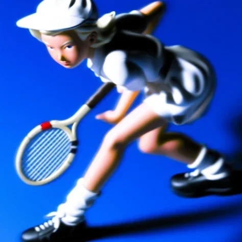 1960s Tennis Poster Cartoon Boy