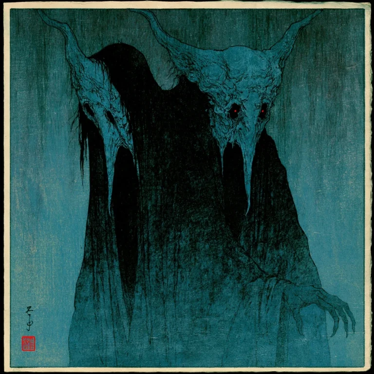 Beksinski Style Twin Monster Nightmare