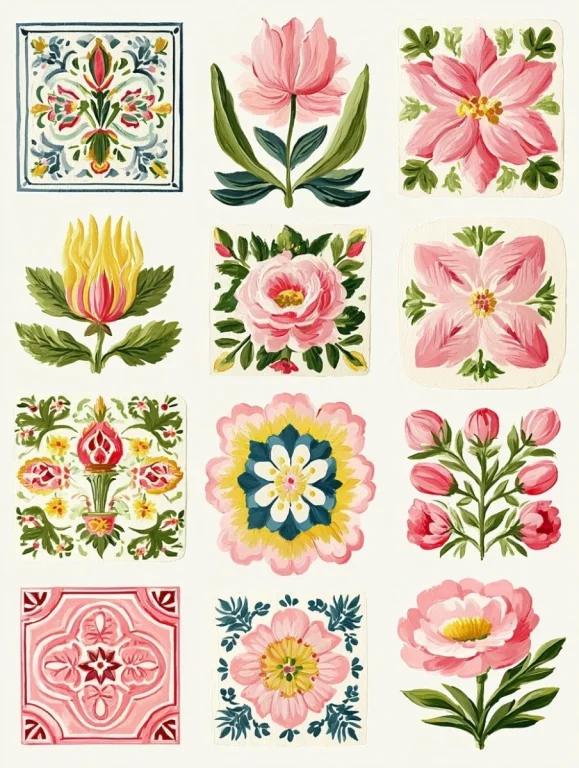Six Geometric Ornament Patterns