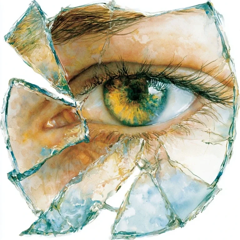 Afrofuturist Broken Mirror Watercolor