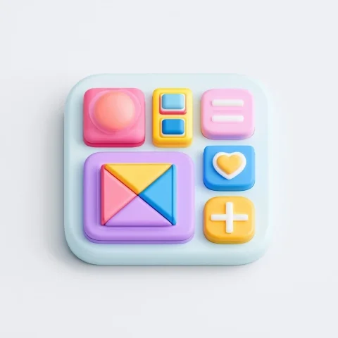 Claymorphism 3D Icon Illustration — Nano Banana 2 AI Prompt: A high-quality 3D illustration of design, 3D claymorphism style, smooth rounded...