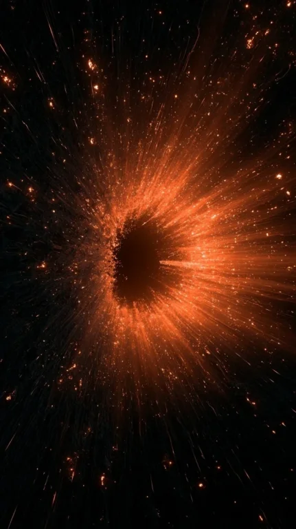 Orange Shockwave in Deep Space