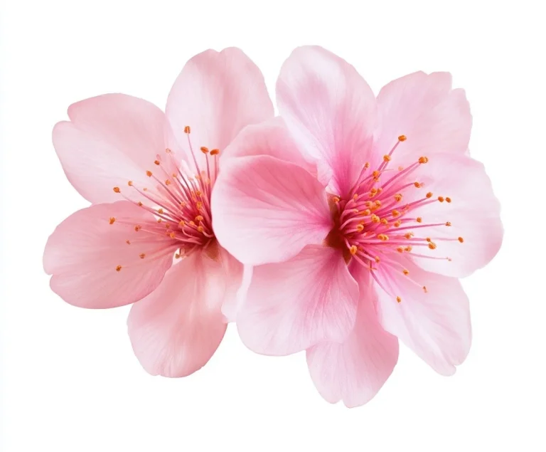 Cherry Blossom Pair On White
