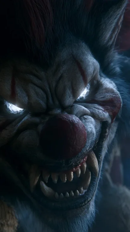 Terrifying Wereclown Cinematic Close-Up