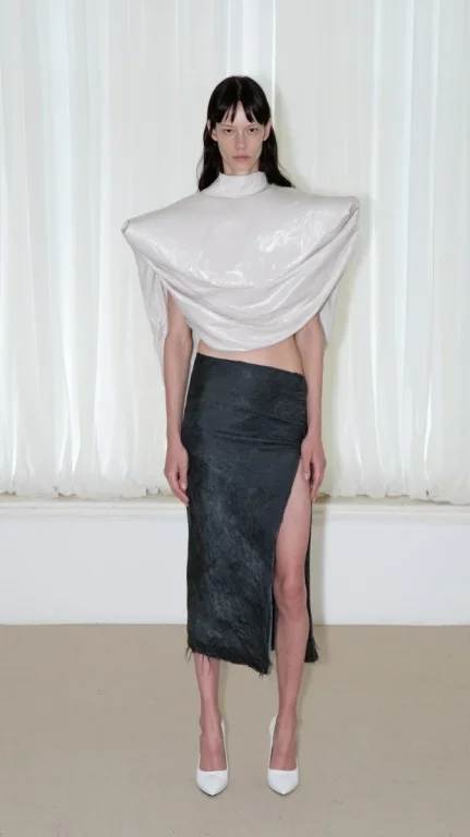 Gray Cape Top Studio Fashion
