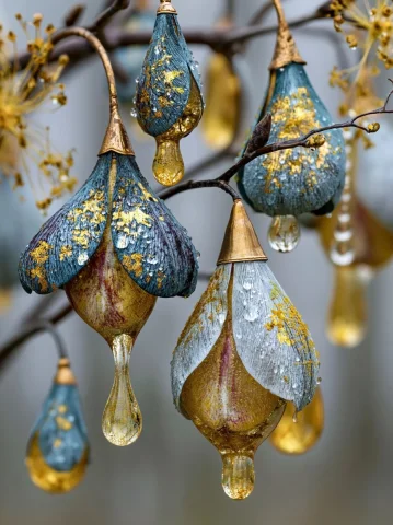 Surreal Waterdrop Chandelier — Nano Banana 2 AI Prompt: Surreal chandelier made of waterdrops --chaos 35 --ar 3:4 --raw --stylize 450 --...