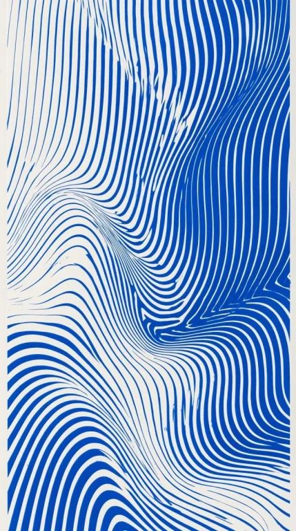 Blue Line Optical Illusion Waves