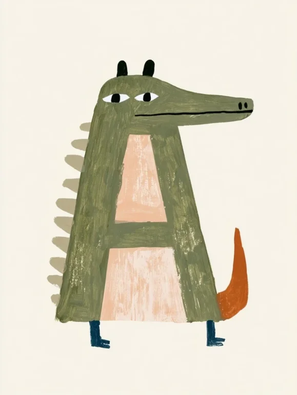 Scandinavian Folk Alphabet Letter A
