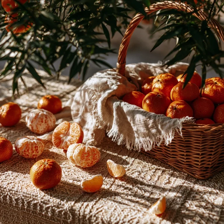 Mandarin Basket in Dappled Sunlight