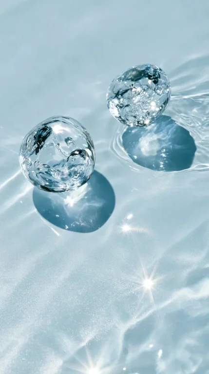 Suspended Droplets Skincare Macro