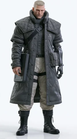 Batou From Ghost In The Shell — Nano Banana 2 AI Prompt: Batou full-body portrait, Ghost in the Shell anime version outfit, piercing eyes...