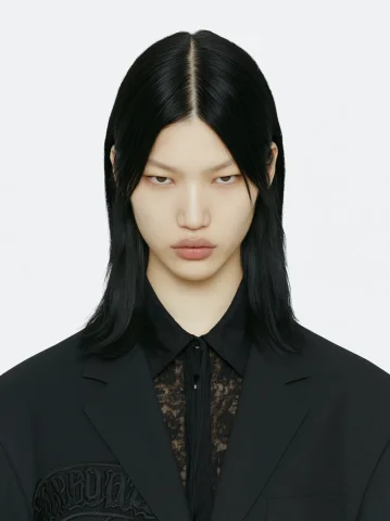 Ice-Cold Gaze Korean Beauty Portrait — Nano Banana 2 AI Prompt: A 20-year-old woman exudes a cool and sharp beauty. She has fair skin, a face sh...