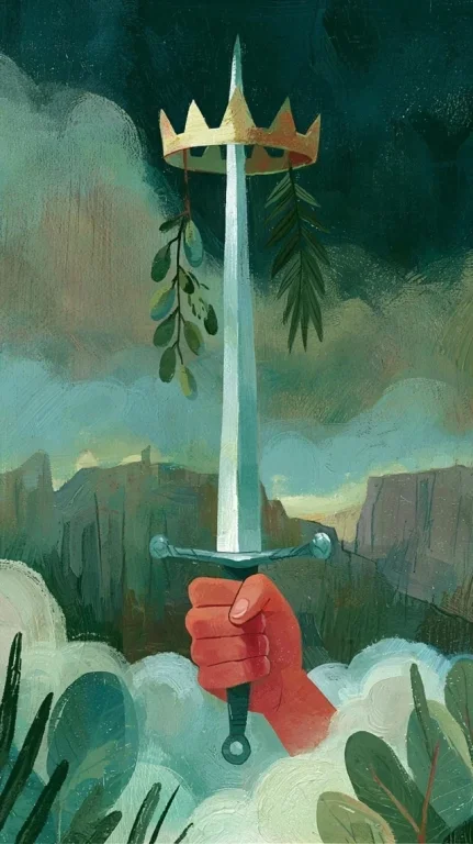 Ace of Swords Tarot Scene