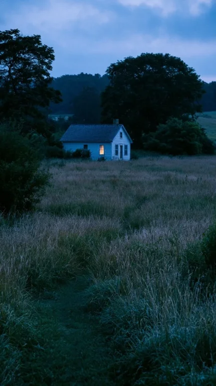 Lonely Farmhouse at Blue Hour