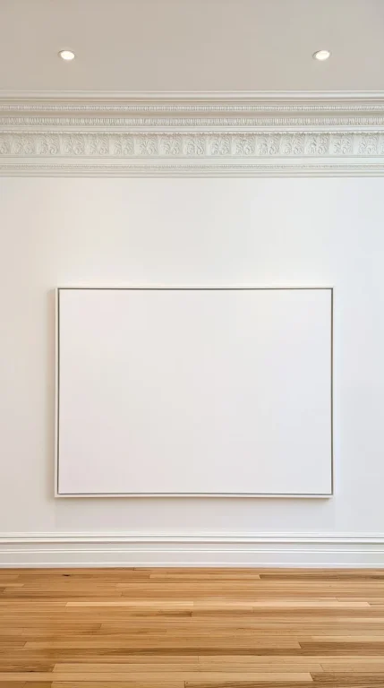 Blank White Canvas on Gallery Wall