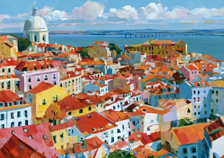 Plein Air Lisbon Aerial View