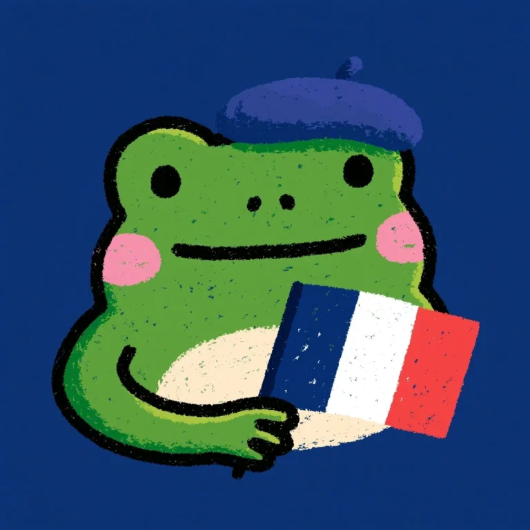 Beret Frog French App Icon