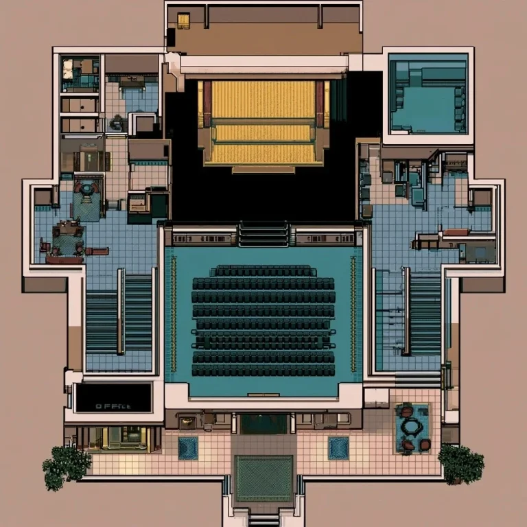 Pixel Art Theater Floor Plan