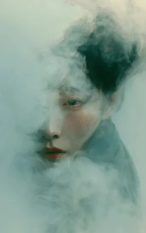 Wushan Goddess in Mountain Mist — Nano Banana 2 AI Prompt: A poetic cinematic extreme close-up. The entire frame appears to be an endless s...