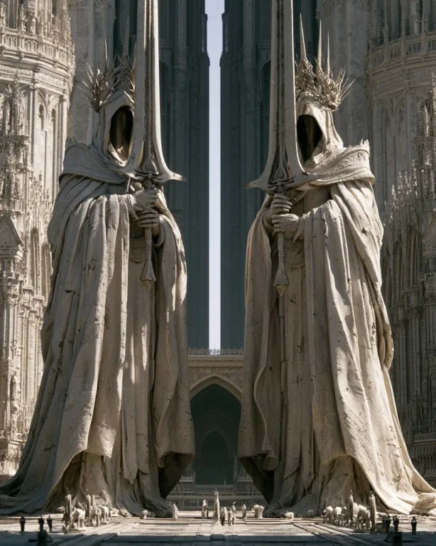 Twin Corrupted Paladin Statues