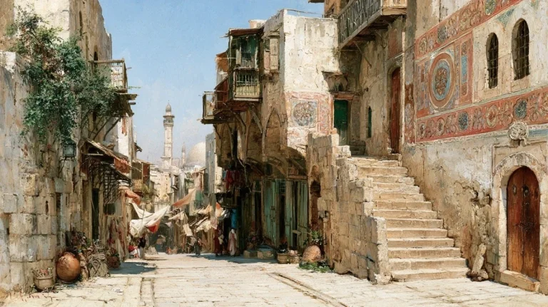 Mamluk Street Scene In Old Jerusalem