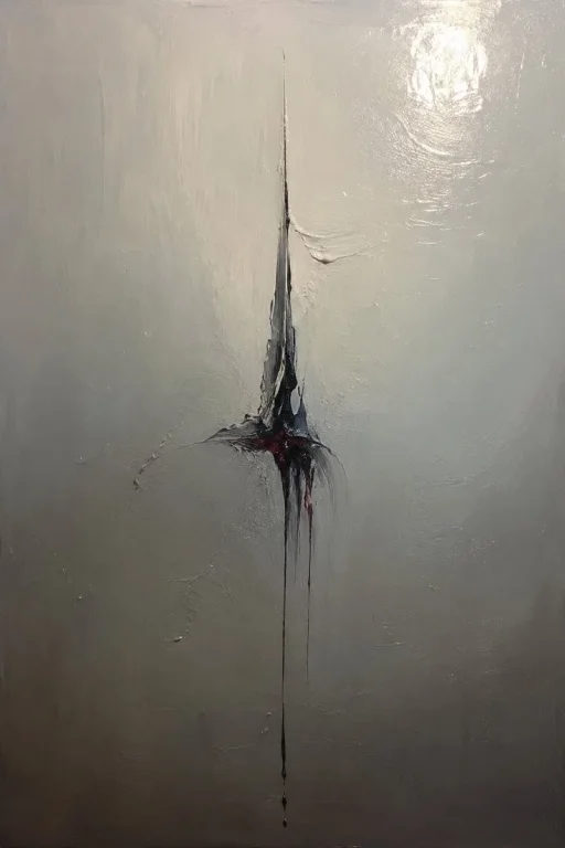 Minimalist Abstract Glossy Oil Painting