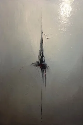 Minimalist Abstract Glossy Oil Painting — Nano Banana 2 AI Prompt: I want to see an extremely unstable abstract painting with very few compositiona...